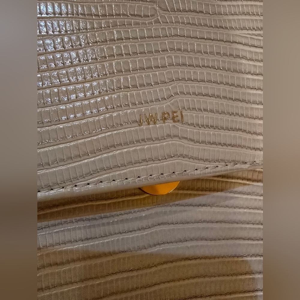 JW PEI Cream Shoulder Bag with Textured Design and Gold Accents - Picture 5 of 6